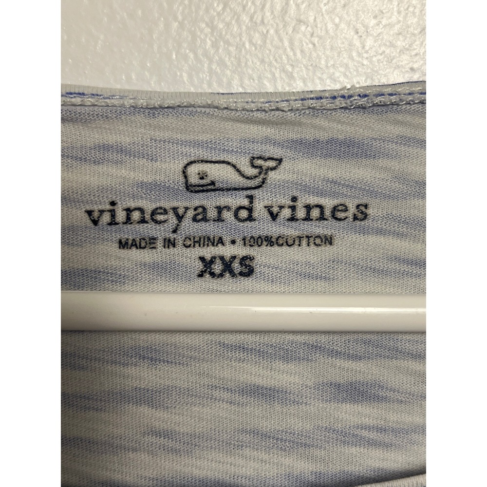 Vineyard Vines Women XXS Striped 3/4 Sleeve Top Nautical Coastal Beachy Layer - Picture 5 of 9